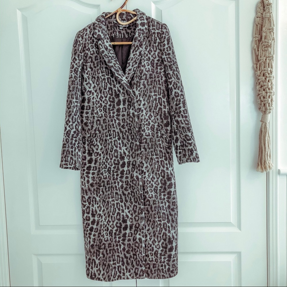 H&M Divided Leopard Peacoat